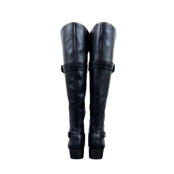 Easy Spirit Black Leather Knee-High Zip Up Closure Eslabarca Riding Boots Sz 6M - Picture 4 of 12